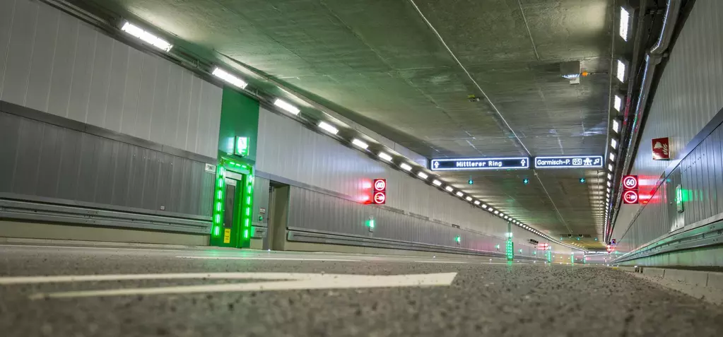  — © Blick in den leeren Luise-Kiesselbach-Tunnel in München. Foto: Marc Müller
