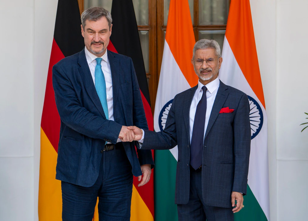 CSU-Chef Söder will eine engere Beziehung zu Indien. Künftig solle es mehr Waffenexporte aus Deutschland geben.  — © Jörg -/BayerischenStaatskanzlei/dpa