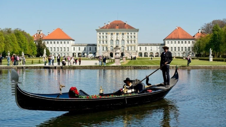 Gondeln, Nymphenburg, Kanal, Schlosspark
