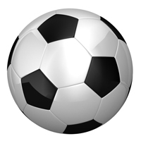 © Soccer Ball with clipping path on white background